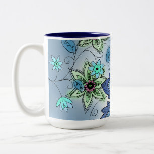 Winter-BlumenTasse Zweifarbige Tasse