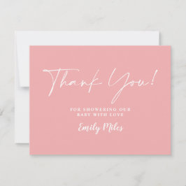 Winter Blush Pink Danke Karte