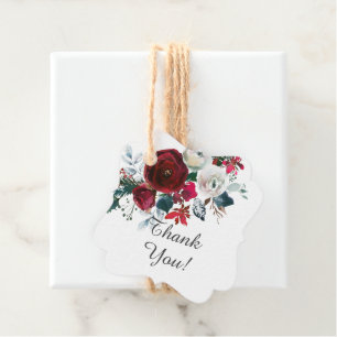 Winter-Blüten-Hochzeitsdusche-Favor Geschenkanhänger