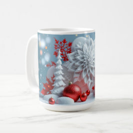 Winter-Blütenkomposition Kaffeetasse