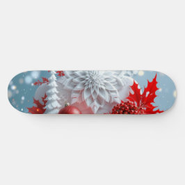 Winter-Blütenkomposition Skateboard