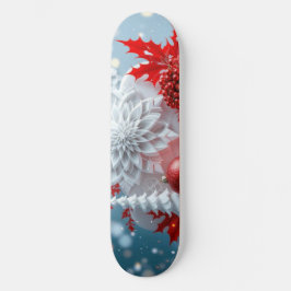 Winter-Blütenkomposition Skateboard
