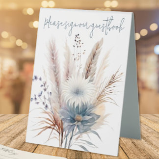 Winter Boho Floral Wedding | Weiß Tischaufsteller