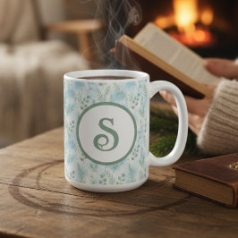 Winter Botanical Monogram Mug Kaffeetasse