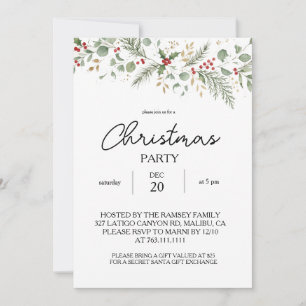 Winter Botanical Weihnachtsfeier Einladung
