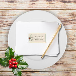 Winter Botanicals Christmas Party Foliage Address Adressaufkleber
