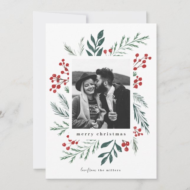 Winter Botanicals Elegantes Weihnachtsfest Foto (Vorderseite)