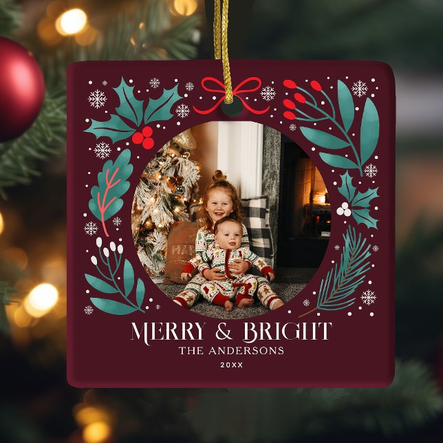 Winter Botanicals Weihnachtsfest Foto Keramikornament (Von Creator hochgeladen)