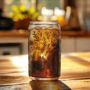 Winter Botanische Dose Glas