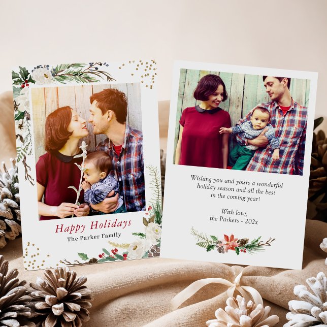 Winter Botanische Vegetation Elfenbeinküste Weihna Feiertagskarte (Von Creator hochgeladen)