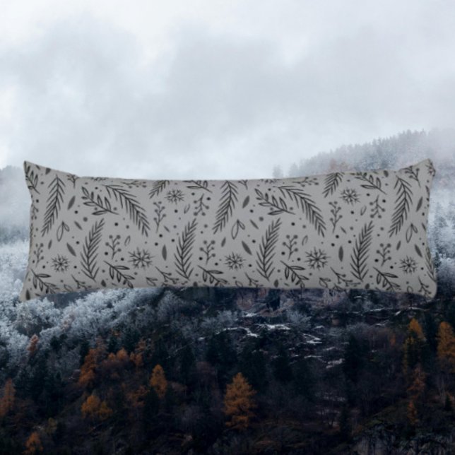 Winter Botanisches Kissen - Grau (Von Creator hochgeladen)
