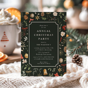 Winter Botanisches Weihnachtsfest - Party Einladung