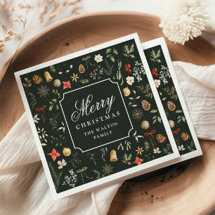 Winter Botanisches Weihnachtsfest - Party Serviette