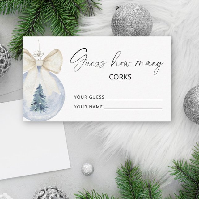 Winter Bow Ball schätzen, wie viele CORKS Bridgame Begleitkarte (Von Creator hochgeladen)