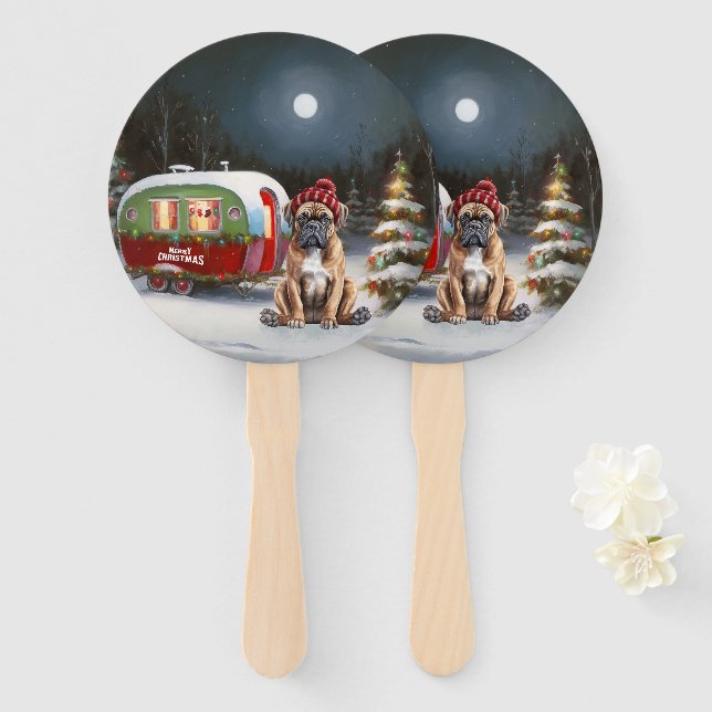 Winter Boxer Caravan Weihnachtsabenteuer Fächer (Vorne und Hinten)