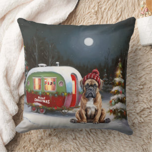 Winter Boxer Caravan Weihnachtsabenteuer Kissen