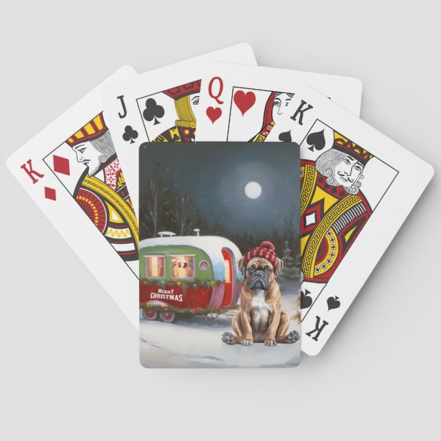 Winter Boxer Caravan Weihnachtsabenteuer Spielkarten (Rückseite)