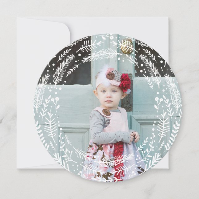 Winter Branches | Holiday Photo Card Feiertagskarte (Vorderseite)