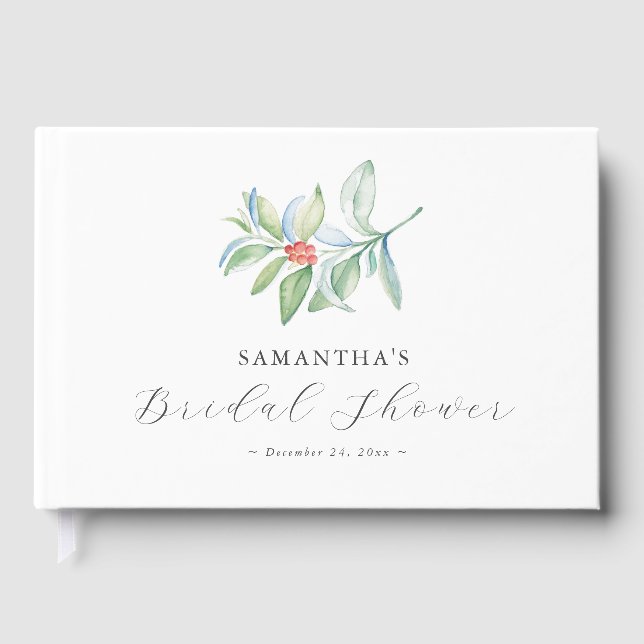 Winter Brautparty Theme Gästebuch (Vorderseite)