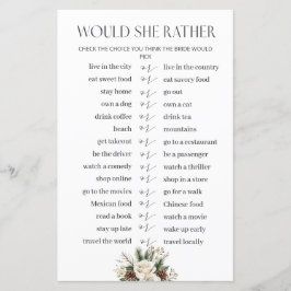 Winter Brautparty würde sie eher Bridal Game