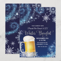 Winter Brew Fest Bier Party Wunderland Blau Weiß