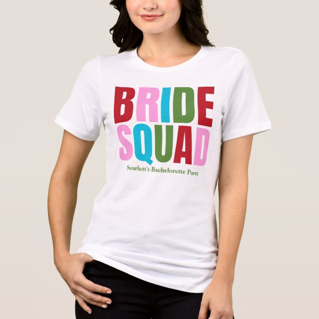 Winter Bride Squad Bachelorette Tri-Blend Shirt (Vorderseite)
