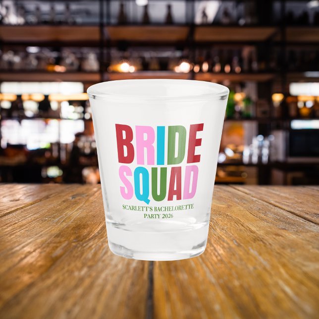 Winter Bride Squad Junggeselinnen-Abschied Schnapsglas (Von Creator hochgeladen)