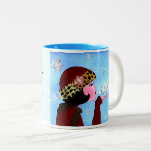 "Winter bringt Wärme in Tassen!" DIVA Zweifarbige Tasse