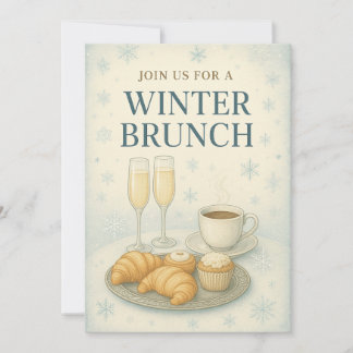 Winter-Brunch-Einladung | Elegantes Frostdesign Einladung