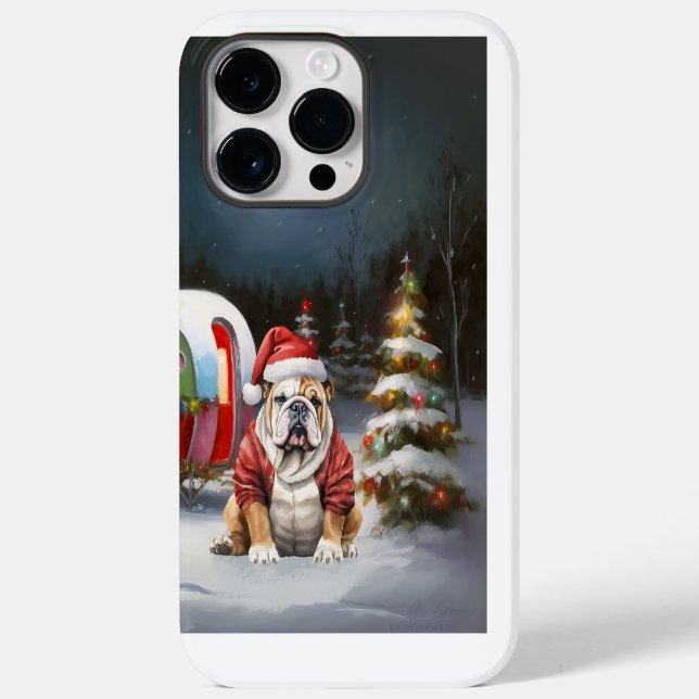 Winter Bulldog Caravan Weihnachtsabenteuer Case-Mate iPhone 14 Pro Max Hülle (Rückseite)