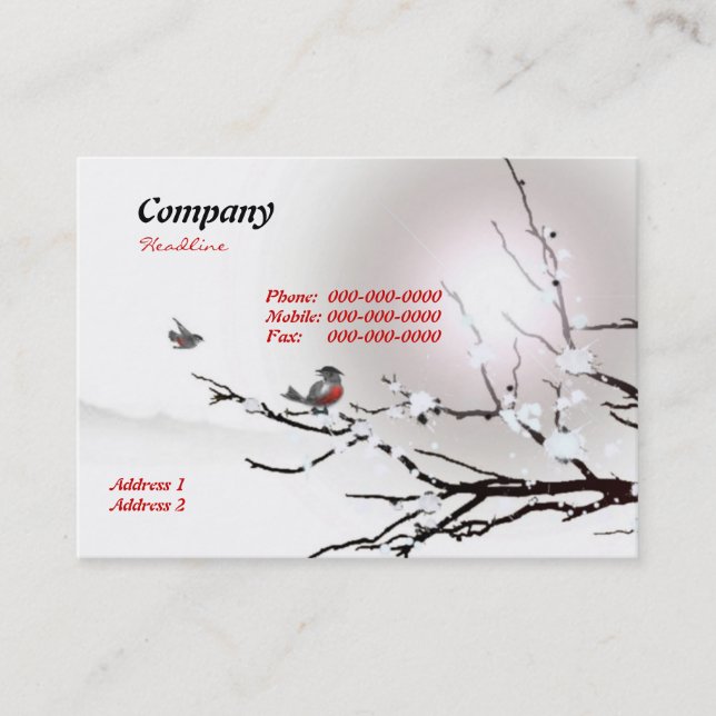 Winter Business Card Visitenkarte (Vorderseite)