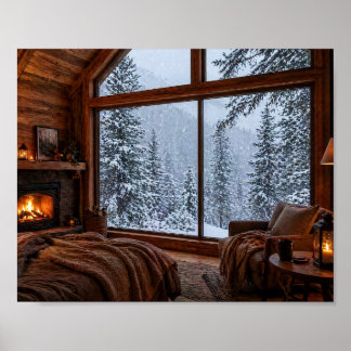 Winter Cabin Komfort Poster