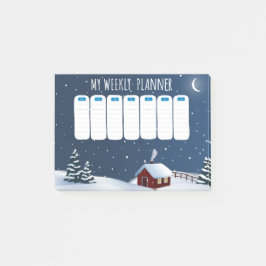 Winter Cabin Night Post-it® Notes  Post-it Klebezettel
