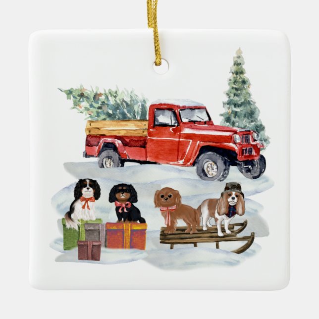 Winter Cavaliers Weihnachtsschmuck (Vorderseite)