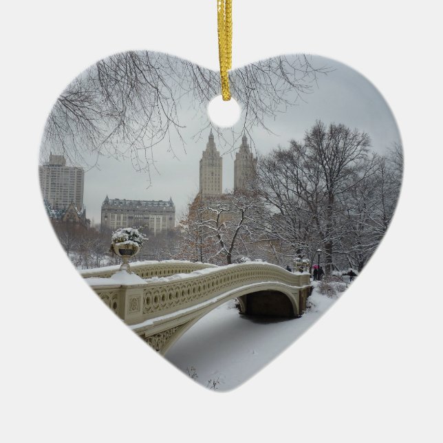 Winter - Central Park - New York City Keramikornament (Vorne)