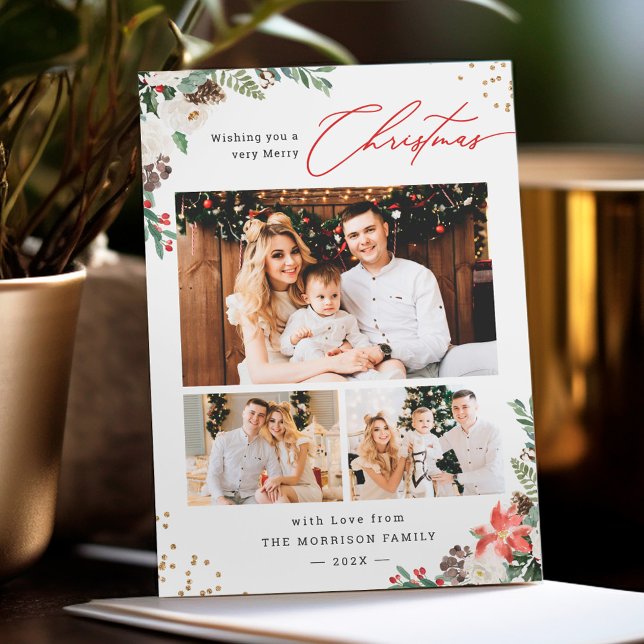 Winter Chic Botanical Floral 3 Foto Weihnachten (Von Creator hochgeladen)