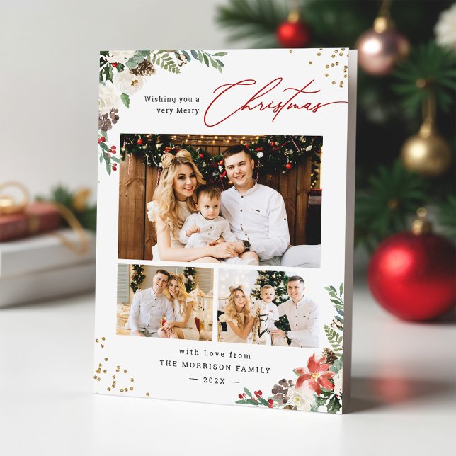 Winter Chic Botanical Floral 3 Foto Weihnachten (Von Creator hochgeladen)