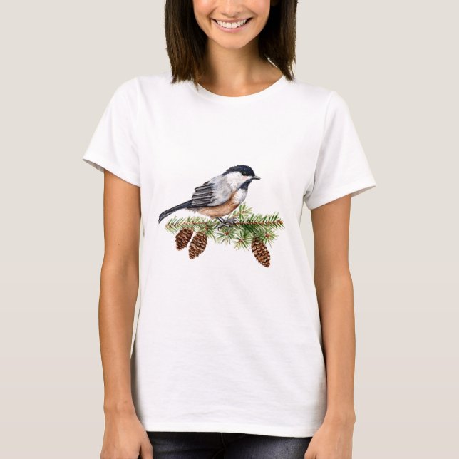 Winter Chickadee T-Shirt (Vorderseite)
