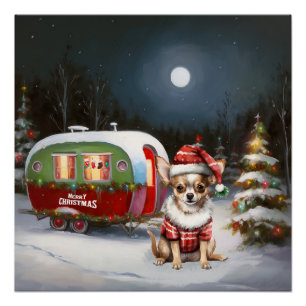 Winter Chihuahua Karawane Weihnachtsabenteuer  Poster