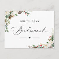 Winter Chill Bloral Be My Bridesmaid Vorschlag Car