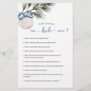 Winter Chinoiserie Bow, der die Braut Best
