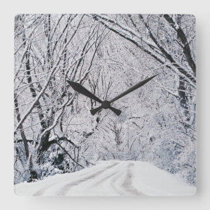 winter christmas 96 quadratische wanduhr
