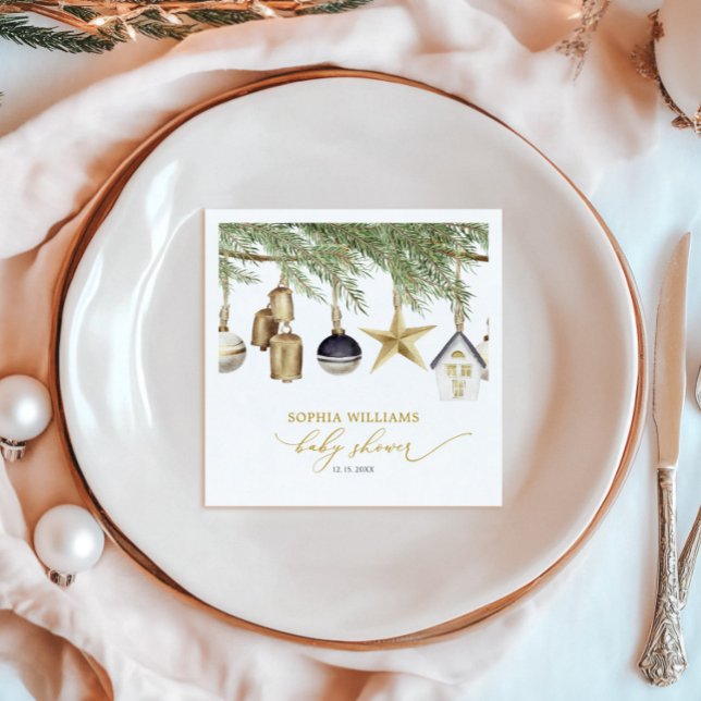 Winter Christmas Baby Dusche Napkins Serviette (Von Creator hochgeladen)