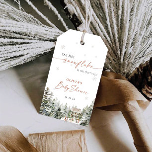 Winter Christmas Baby Shooting Tag Geschenkanhänger