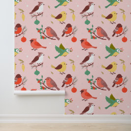 Winter Christmas Birds Kids Tapete