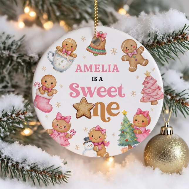 Winter Christmas Cookies Birthday Party Keramik Ornament (Von Creator hochgeladen)