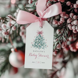 Winter Christmas Girl Baby Dusche Geschenkanhänger