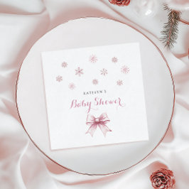 Winter Christmas Girl Baby Dusche Serviette