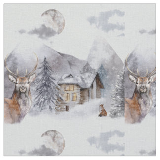 Winter Christmas Highlands Fabric Stoff