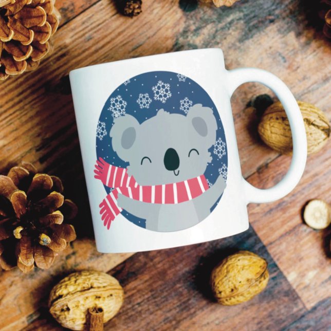 Winter Christmas Koala Bear Tasse (Von Creator hochgeladen)